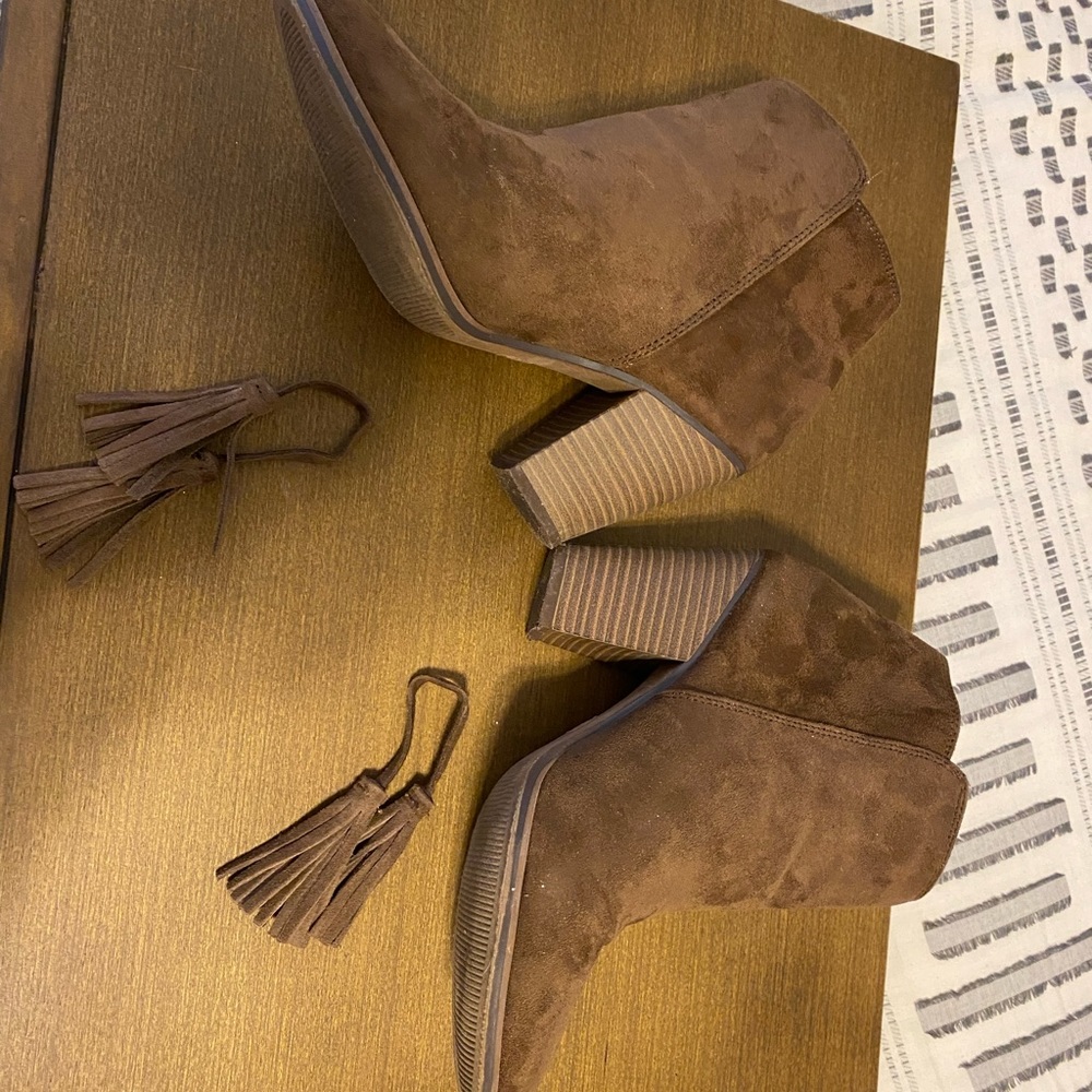 Brown booties